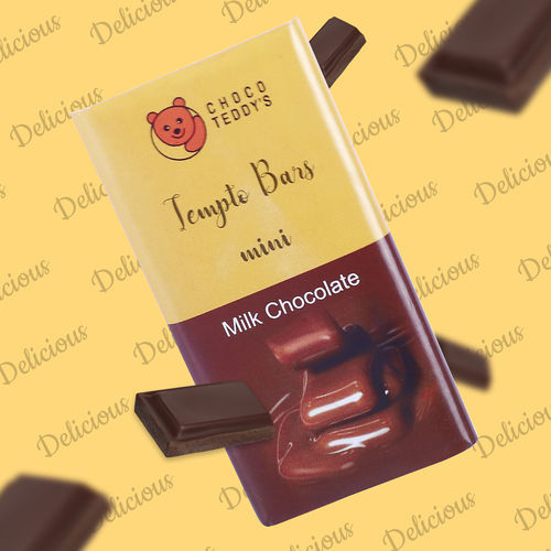 Choco Teddy's Tempto Bars Mini Milk Roasted Chocolate Bar - Pack of 1 - 25 g (Milk Chocolate Bars)