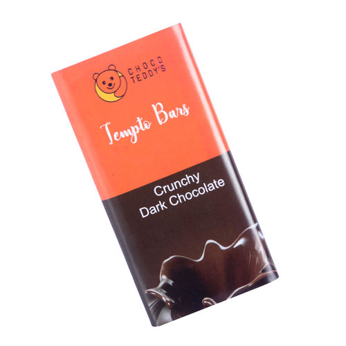 Choco Teddy'S Tempto Bars Roasted Chocolate Bar - Pack Of 1 - 45 G (Crunchy Dark Chocolate) Ingredients: Finest Cocoa