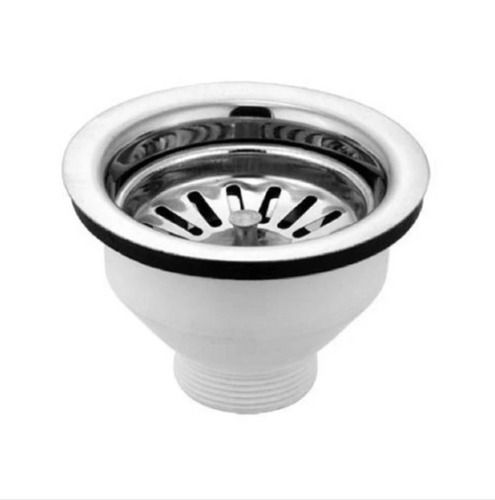 Round Fully Designed Silver Pvc Steel 3 Inches Satin Finish Sink Coupling