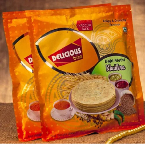 Healthy Handmade Salty Crispy Wheat And Millet Flour Methi Khakhra Packaging Size: 200 Gm