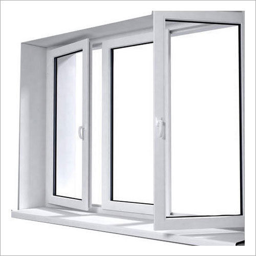 Automatic Hinged Open Style Three Door Laminated Glass Upvc Window