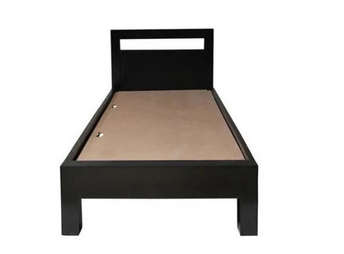 Indian Style Rectangular Polished Plain Wooden Single Bed For Home Furniture