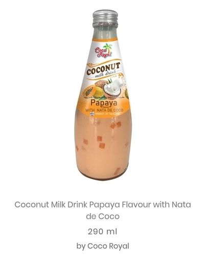 Papaya Flavour 290 Ml Coconut Milk Drink, Normal Storage Packaging: Glass Bottle