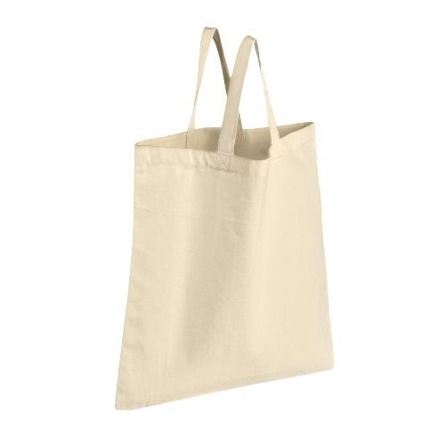 Plain Design Foldable Loop Handle Cotton Tote Bags For Shopping, 10 Pieces Pack