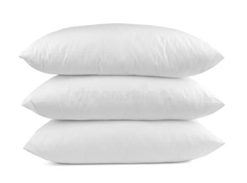 Plain Rectangular Cotton Bed Pillows For Home And Hotel Usage