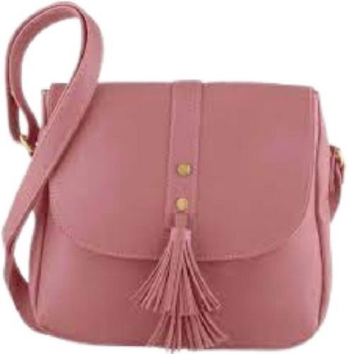 Zip And Button Closure Long Handle Artificial Leather Plain Sling Bags Capacity: 1 Kg/Day