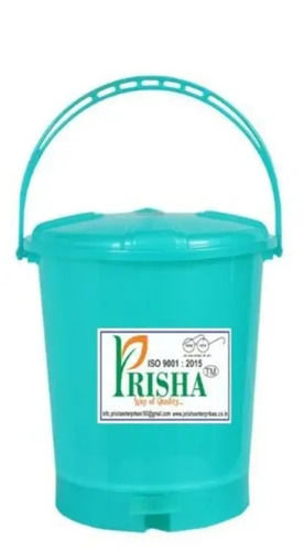 10 Liter Capacity Round Color Coated Pvc Plastic Pedal Bin For Home