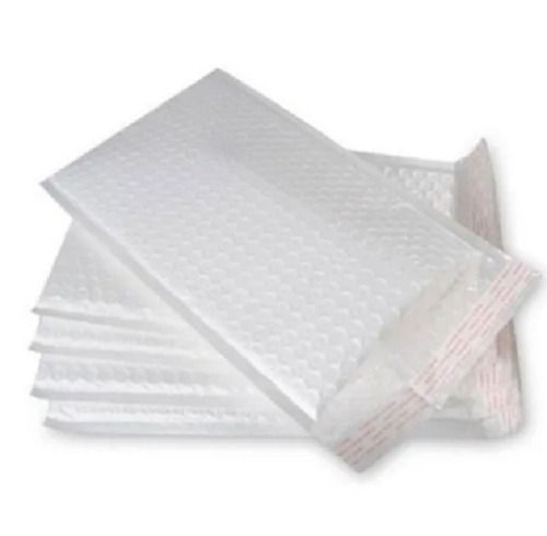 White 15 Cm Length Rectangular Plain Plastic Air Bubble Bag