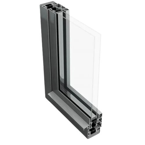 Grey And Transparent 16X16X12 Inches 12Mm Thick Galvanized Aluminium Door Profile