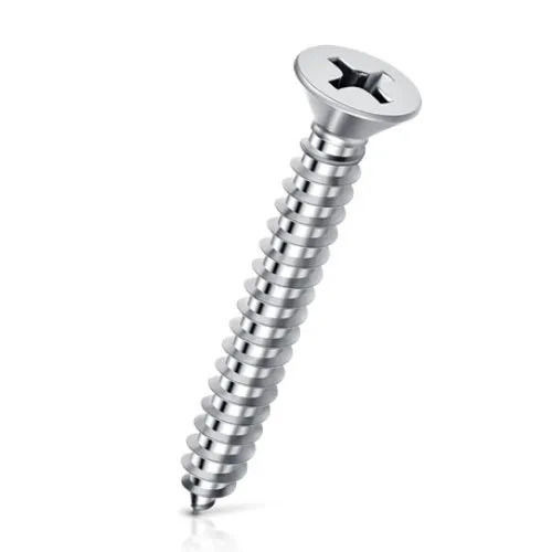 Silver 31 Mm Round Polished Finished Mild Steel Chipboard Screw