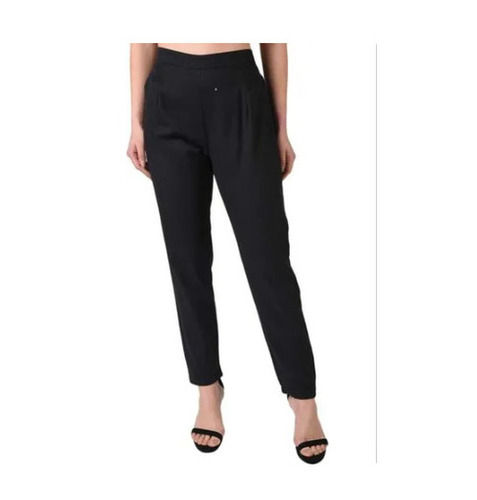 Comfortable Lightweight Plain Pattern Double Pockets Button Closure Cotton Pant