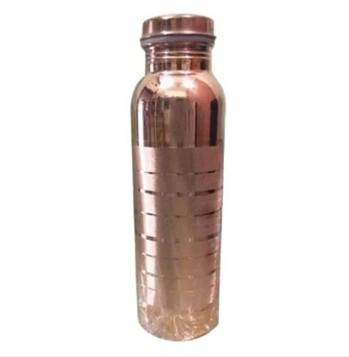 Hard Ductile Round Shape Screw Cap Sealing Copper Water Bottle