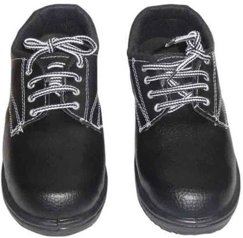 ब्लैक लेस क्लोज़र मीडियम हील कम्पोजिट टो ईवा और लेदर एक्मे सेफ्टी शूज़