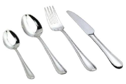 Lightweight 4 Pieces Plain Rectangular Polished Finish Cutlery Set