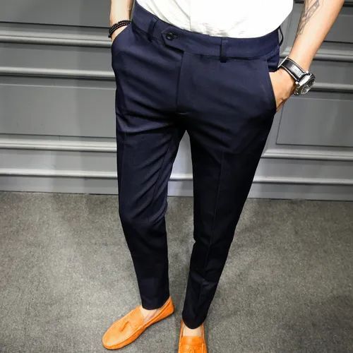 Mens Plain Cotton Pants For Formal And Casual Wear