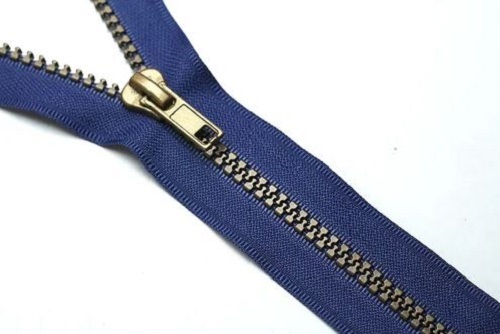 10 Meter Long Lightweight Color Coated Metal Closed End Zipper For Garments