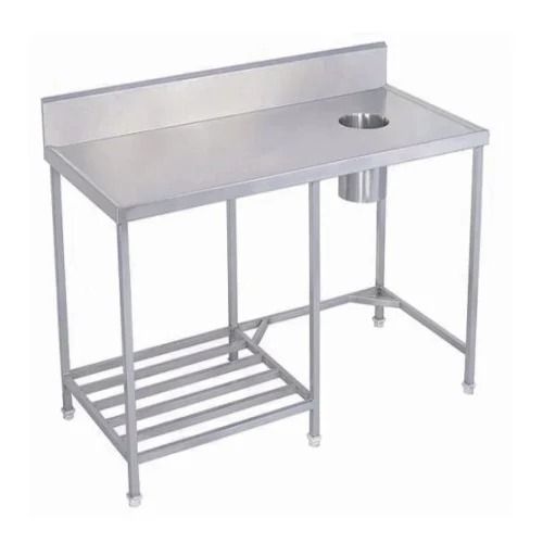 110x40x76 Centimeters Rectangular Stainless Steel Dish Landing Table