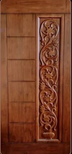 6.75 X 3.1 Foot Finished Surface Solid Oak Wood Designer Entry Door