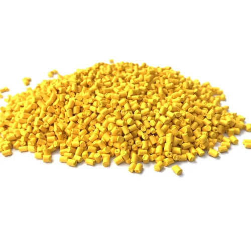 Yellow 99% Pure Solid Granular Masterbatches For Industrial Usage 