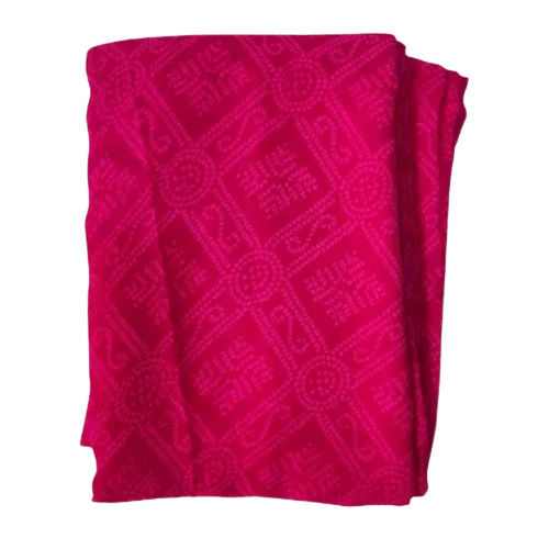 Pink Casual Wear Printed Skin Friendly Nylon Saree With Blouse Piece