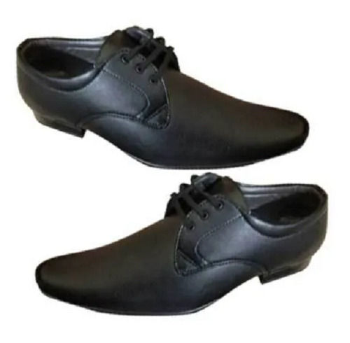 Black Formal Wear Lightweight Lace Closure Leather And Pu Round Toe Shoes For Men