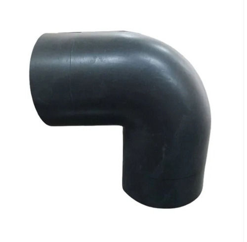 Black High-Density Polyethylene Male Connection Bs Standard Shot Blasted Surface Bend