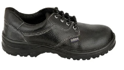 Black Lace Closure Medium Heel Steel Toe Pu And Leather Safety Shoes For Mens