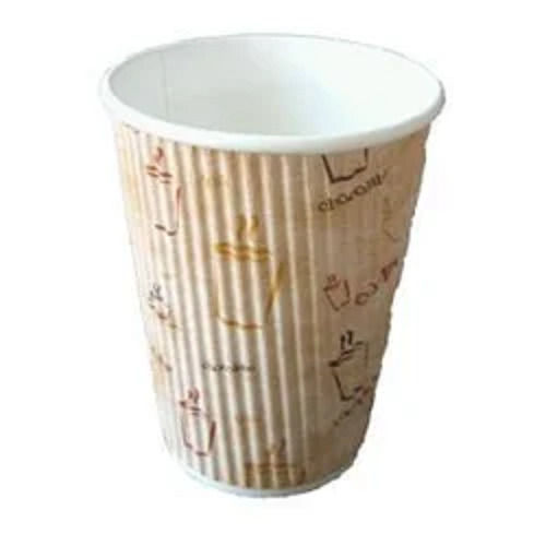 Lightweight Disposable Recyclable Cut Resistant Waterproof Ripple Paper Cup
