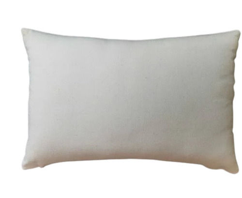 White 16X10 Inches Rectangular Plain Dyed Skin Friendly Cotton Pillow Cover