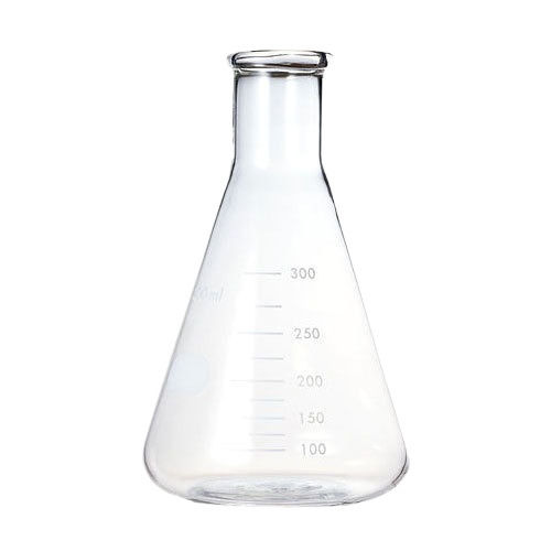 100 Milliliter 68 Gram Transparent Glass Erlenmeyer Flask For Laboratory  Dimension(L*W*H): 6.35X6.35X10.41  Centimeter (Cm)