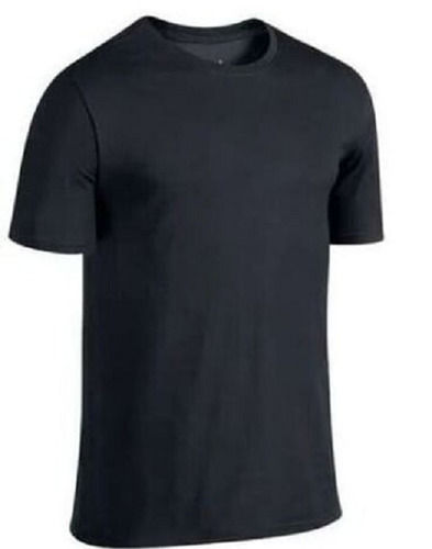  पुरुषों के लिए कैज़ुअल राउंड नेक शॉर्ट स्लीव प्लेन लाइक्रा टी-शर्ट 