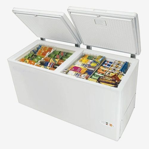 White 27.85 Watt 120 Volt 500 Litre 110 Cm 43.3 Kg Double Door Plastic Chest Freezer