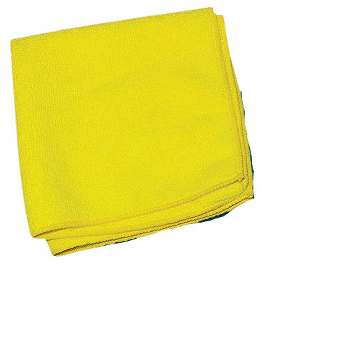 Yellow Eco Friendly And Water Absorbent Soft Touch Plain Dyed Cotton Cleaning Towel