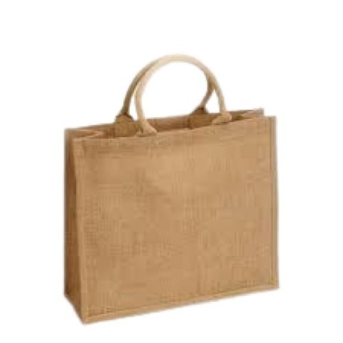 Plain Matte Finish Eco-Friendly Hand Length Handle Jute Carry Bag