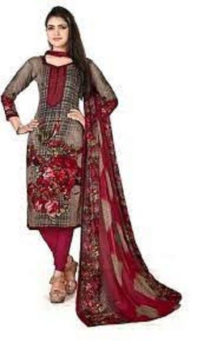 Casual Wear Regular Fit Long Sleeves Printed Breathable Readymade Salwar Suits for Ladies