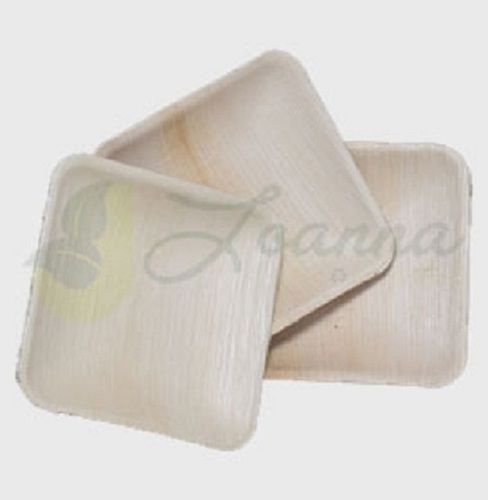 Square Light Weight Smooth Round Corner Plain Areca Leaf Plate