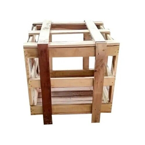 Brown Heavy Duty Strong Double Faced 4-Way Hand Lift & Forklift Wooden Storage Crate