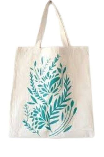 Stylish Light Weight Rectangular Long Handle Cotton Printed Carry Bag  Capacity: 5 Kg/Day