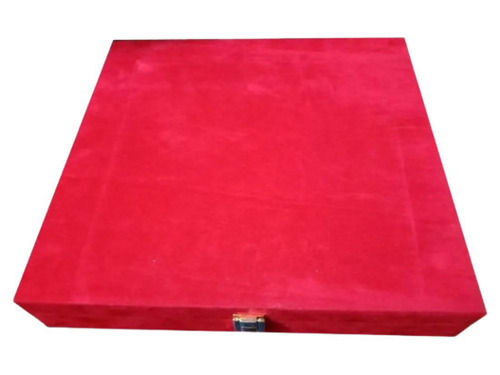 12x12x2.5 Inch Square Foldable Matte Finish Velvet Jewellery Box