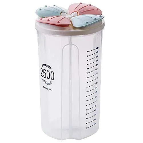 2500 Ml Plain Round Disposable Transparent Plastic Food Container For Kitchen