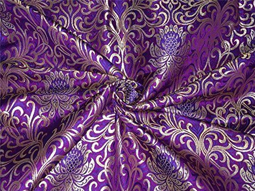 Black 44-45 Inch Printed Cotton Silk Fabric For Making Curtains