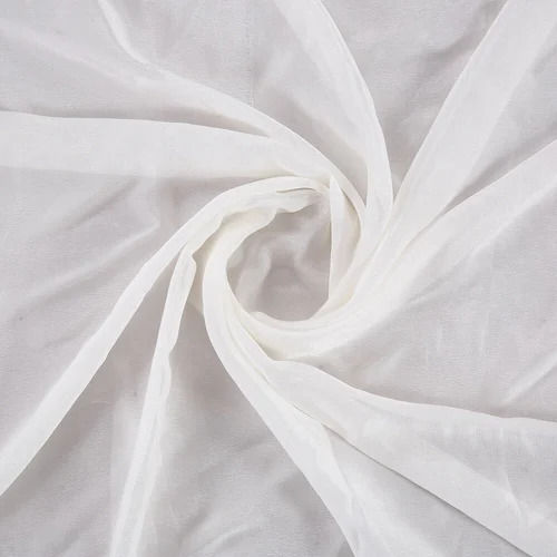 Polyester Fabric - 44 Inch Width, 50 GSM Plain White Material | Hand Washable, Anti-Shrinkage, Versatile for All Seasons