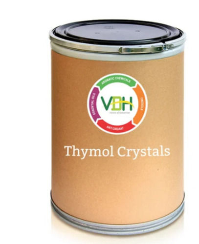 97% Pure 7 Ph Value 0.96 G/cm3 Density Thymol Crystal