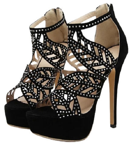 buy heels sandals black and white + great price - Arad Branding