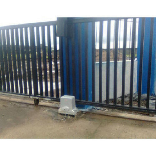 Brown Color Coated Mild Steel Sliding Gate For Industrial