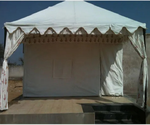 Double Layer Woven Plain Canvas Swiss Cottage Tent With 5 Person Capacity For Resorts 