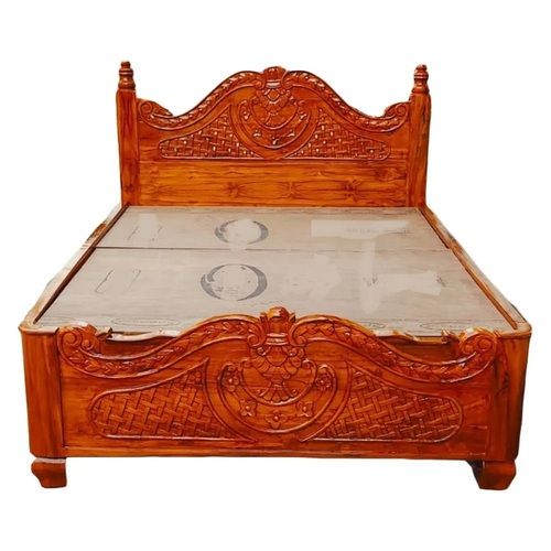 Modern Designer Handmade Solid Rosewood Polished Single Bed  No Assembly Required