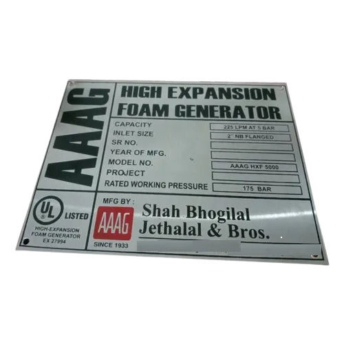 Grey 0.8Mm Thick Rectangular Water Resistance Paint Coated Aluminium Name Plate