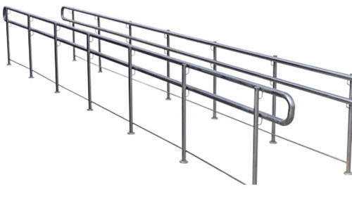 10X2.5 Foot Polished Finish Galvanized Stainless Steel Handrail For Outdoor Arm Length: 00 Inch (In)