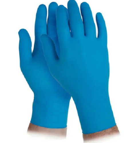 Blue 60 Gram 18 Megapascals Medium Size Nitrile Disposable Gloves For Medical Uses 